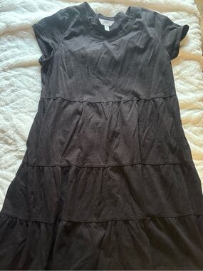 Time and Tru Black Tiered Mini Dress